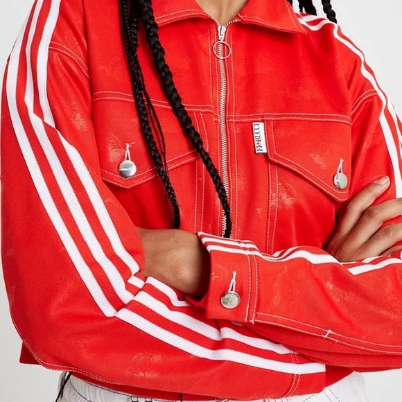 Adidas Fiorucci Red Jacquard Jacket - Picture 3 of 6